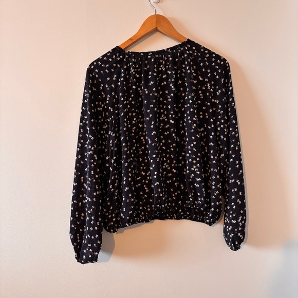 OAK + FORT Black Floral Blouse Size S EUC - Picture 6 of 7